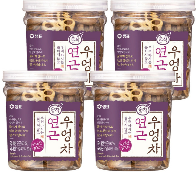 순작 연근 우엉차 원물, 60g, 4개, 1개입