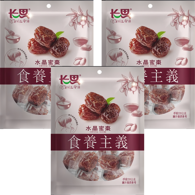 長思 水晶蜜棗, 235g, 3包
