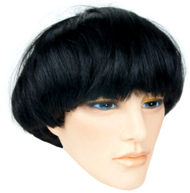 파티짱 바가지 머리 파티 가발, 블랙, 1개