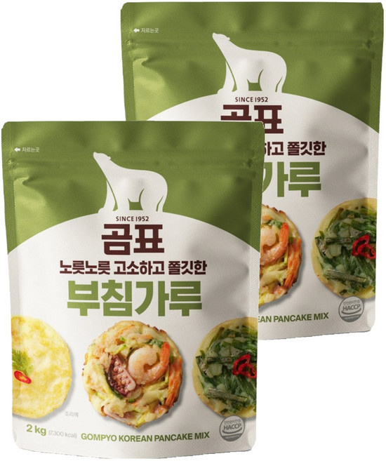 곰표 노릇노릇 고소하고 쫄깃한 부침가루, 2kg, 2개