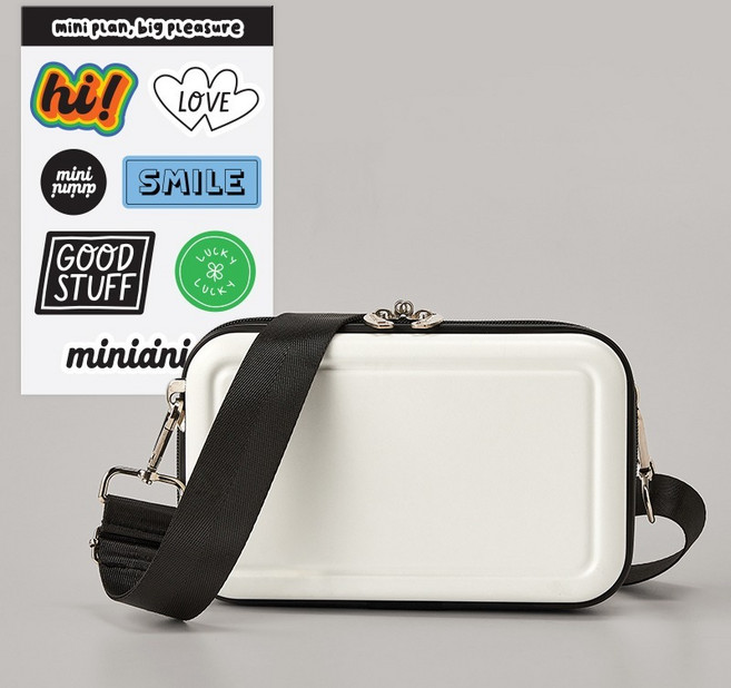 모던하우스 ON minianimi 캐롯 수트케이스 크로스백 + 스티커 세트