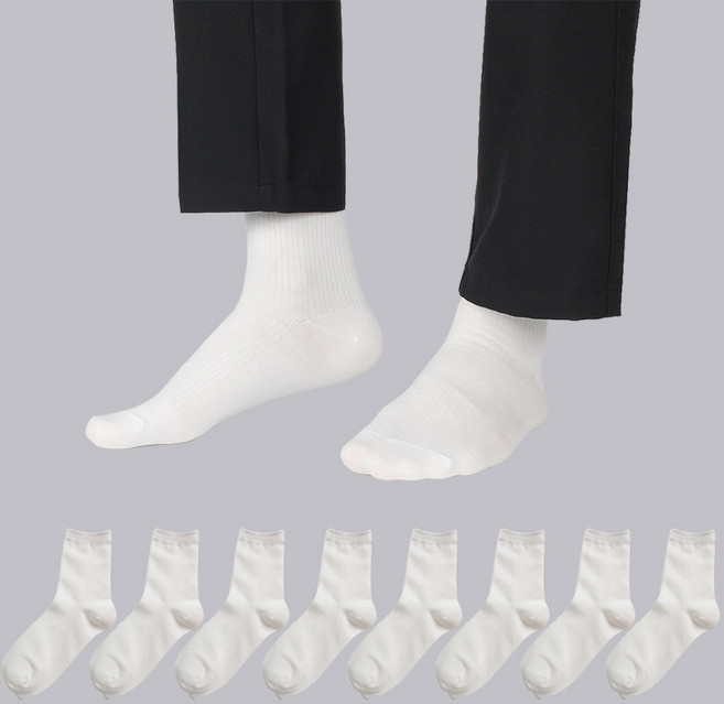 COZY LABEL 男用羅紋中筒襪 8雙組