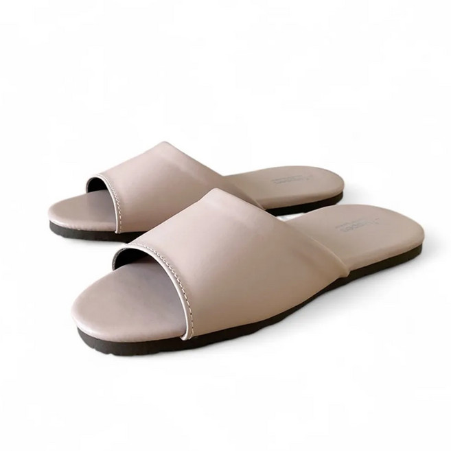 TAIWAN SLIPPER 台灣犀利趴 經典系列 皮質室內拖鞋, 藕色, 1雙