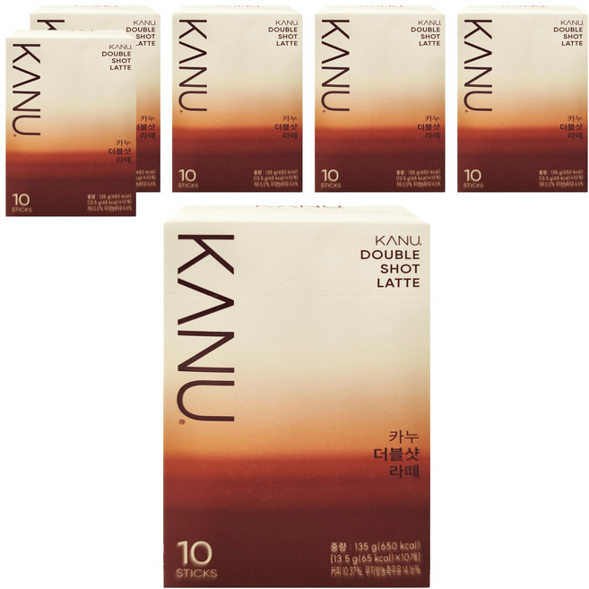 KANU 漸層奶香雙拿鐵咖啡, 13.5g, 10條, 6盒