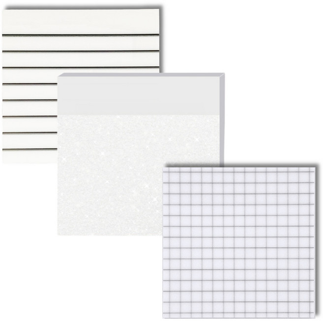 하비스페이스 점착식 무지 모눈 라인 3종, 투명, 50개입, 2세트