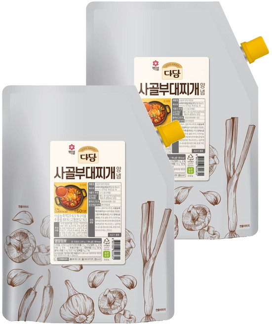 다담 사골부대찌개양념, 2kg, 2개