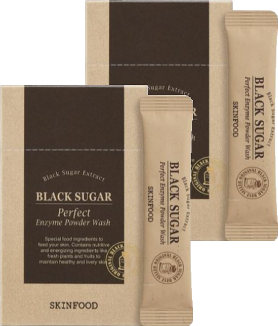 스킨푸드 블랙슈가 퍼펙트 엔자임 파우더 워시 30p, 36g, 2개
