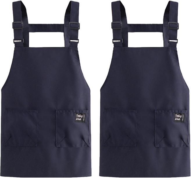 C of B 魔鬼氈雙口袋工作圍裙 海軍藍, 2個