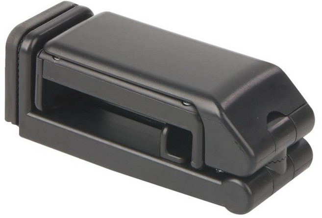 Home Planet 旅行用輕巧型360度旋轉夾式手機架, 黑色, 1個