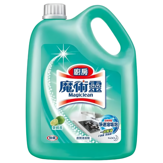 Kao 花王 Magiclean 魔術靈 廚房清潔劑 桶裝 清除污垢 輕鬆便利 除菌效果高, 3.8L, 1桶