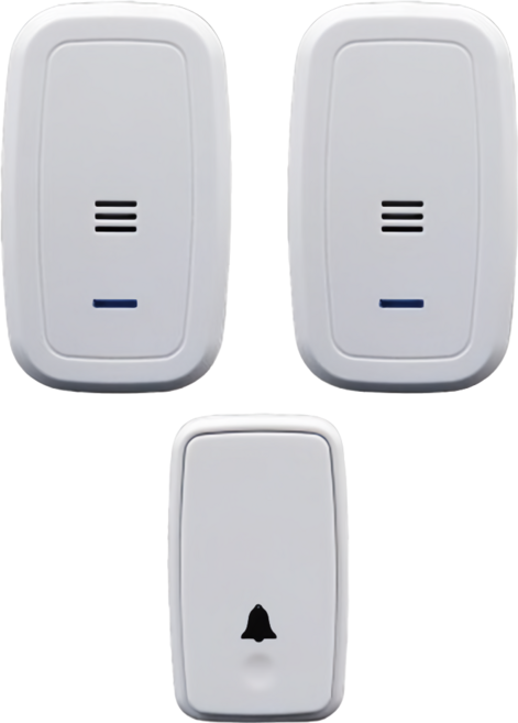 LONG PING 一對二自發電無線門鈴, 1個