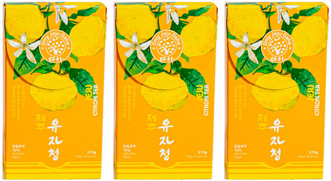 다하 제주 유자청 스틱, 25g, 15개입, 3개