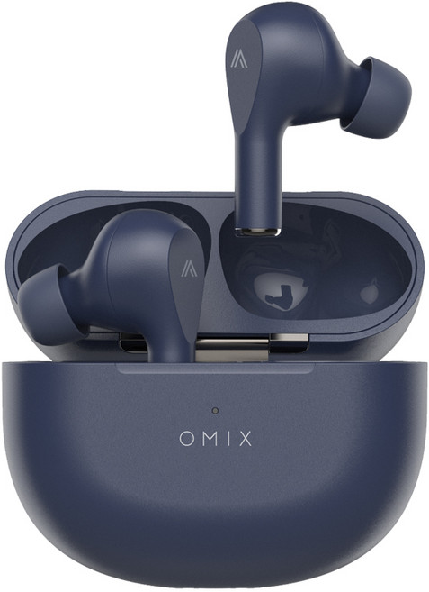OMIX 歐米斯 霧光美型QI無線充真無線藍牙耳機 OM5 藍牙5.3 閃電秒連 24H 持久續航 IPX4 抗汙防潑, 寂夜黑