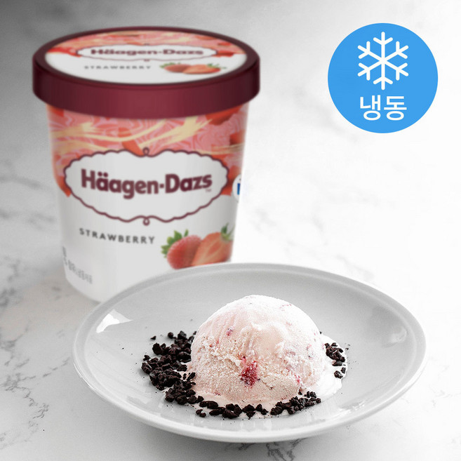 하겐다즈 파인트 스트로베리 (냉동), 473ml, 1개입, 1개 - 아이스크림 파인트