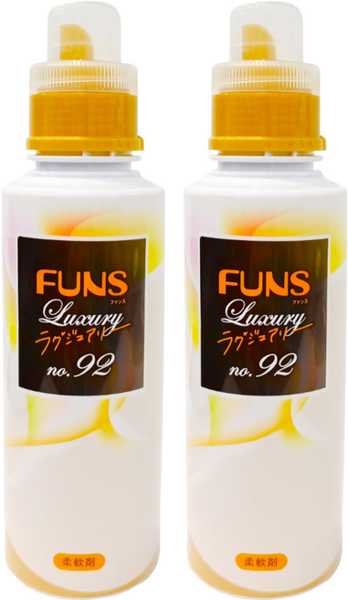 第一石鹼 FUNS Luxury 衣物柔軟精 No.92白麝香, 600ml, 2瓶