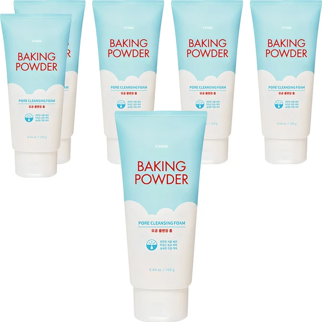 에뛰드 베이킹 파우더 모공 클렌징 폼, 160ml, 6개 - 쿠팡