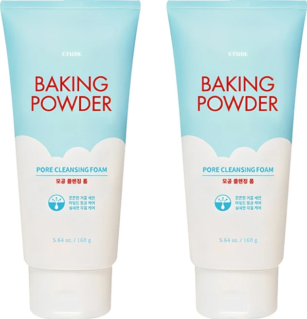 에뛰드 베이킹 파우더 모공 클렌징 폼, 160ml, 2개 - 쿠팡
