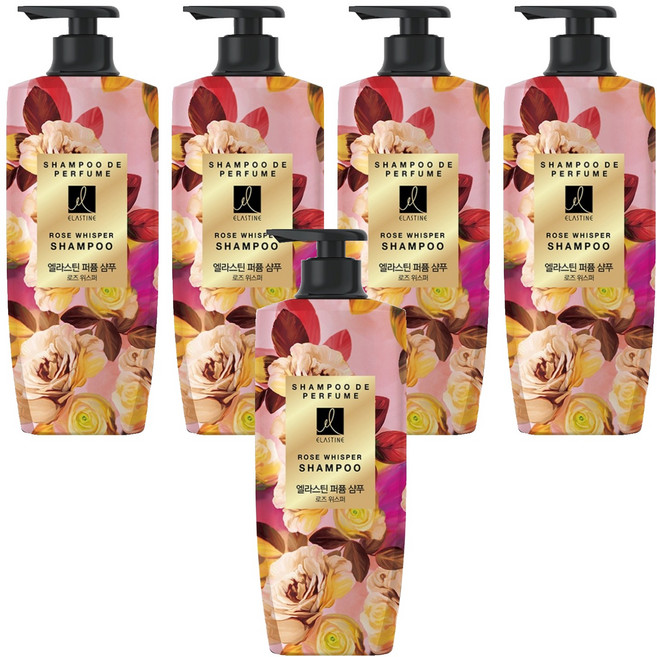 엘라스틴 퍼퓸샴푸 로즈 위스퍼, 600ml, 5개