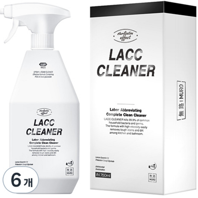 무로 락클리너 다목적세정제, 750ml, 6개