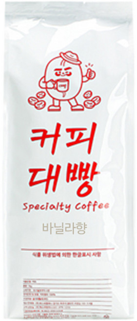 커피대빵 바닐라향 원두커피, 500g, 1개, 홀빈(분쇄안함)