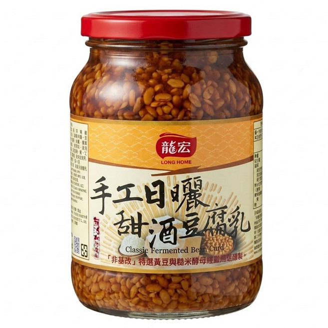 龍宏 手工日曬甜酒豆腐乳, 900g, 1罐