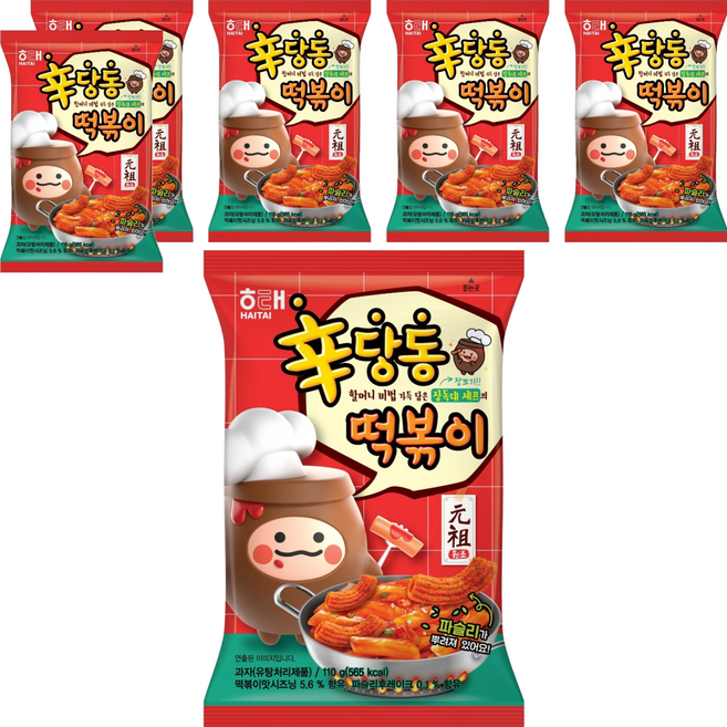 해태제과 신당동 떡볶이, 110g, 6개