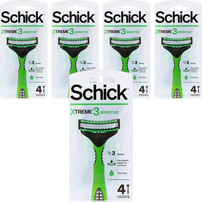 쉬크 익스트림 3 면도기, 4개입, 5개