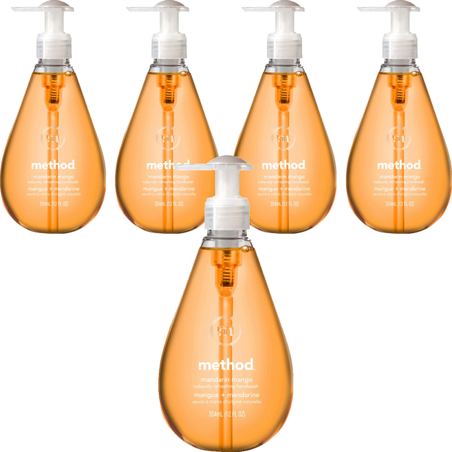 메소드 고보습 핸드워시 만다린 망고, 354ml, 5개