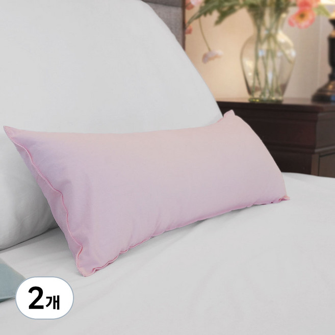 숙면예감 아동용 낮은 맑음 베개, 핑크, 2개
