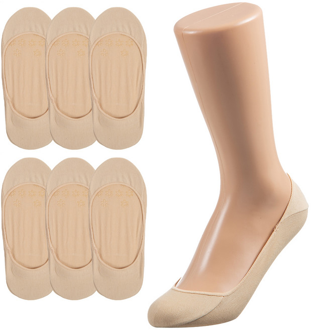 베이스알파에센셜 여성용 논슬립 면 덧신 7켤레