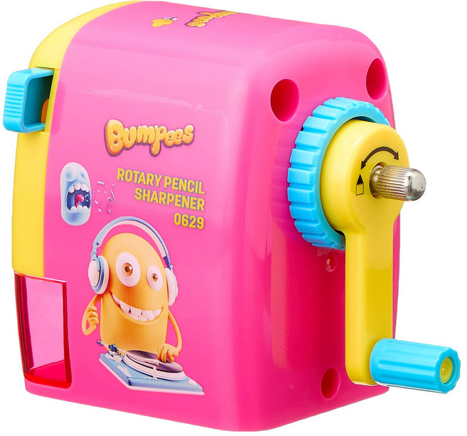 deLi 得力 大小通吃卡通可調式削鉛筆機 E0629, 顏色隨機, 1個