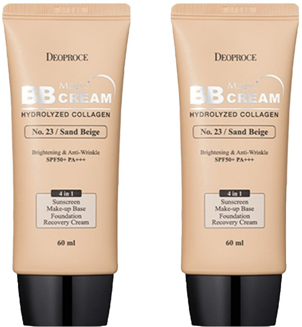 디오프러스 매직 비비크림 SPF50+ PA+++, 23호 샌드베이지, 60ml, 2개