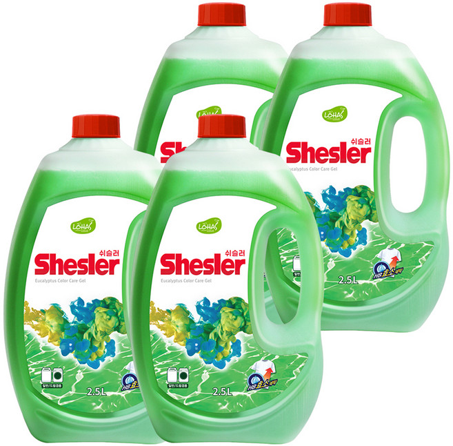 쉬슬러 액체세제 유칼립투스 본품, 2.5L, 4개