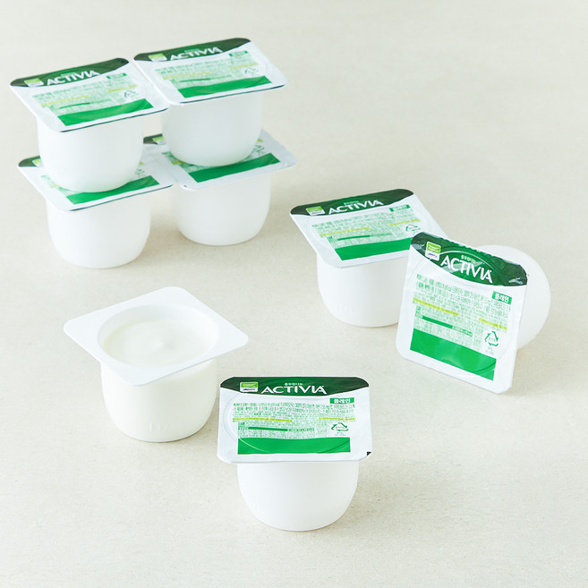 엑티비아 플레인 요구르트, 80g, 8개