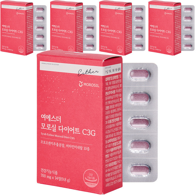 에스더포뮬러 여에스더 모로실 다이어트 C3G 9.8g, 14정, 5개