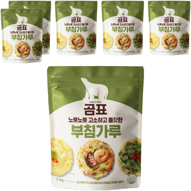 곰표 노릇노릇 고소하고 쫄깃한 부침가루, 2kg, 6개