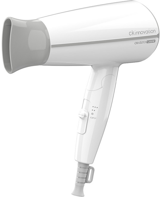 CKI 접이식 헤어 드라이어 1200W, CKI-D213, 화이트