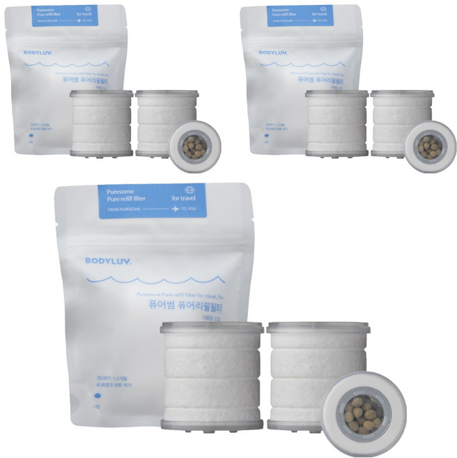 퓨어썸 여행용 퓨어리필필터 2p, 3개, 프로