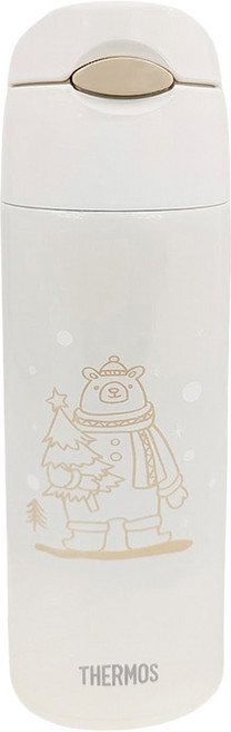THERMOS 膳魔師 不銹鋼真空保冷瓶, 白色, 550ml, 1個