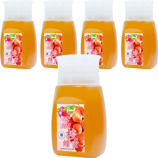 彩花蜜 台灣荔枝蜂蜜, 350g, 5瓶