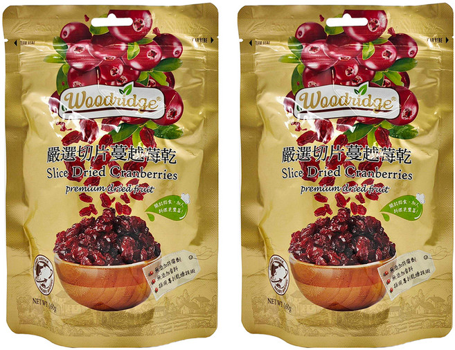 Woodridge 森之果物 嚴選切片蔓越莓乾, 160g, 2包