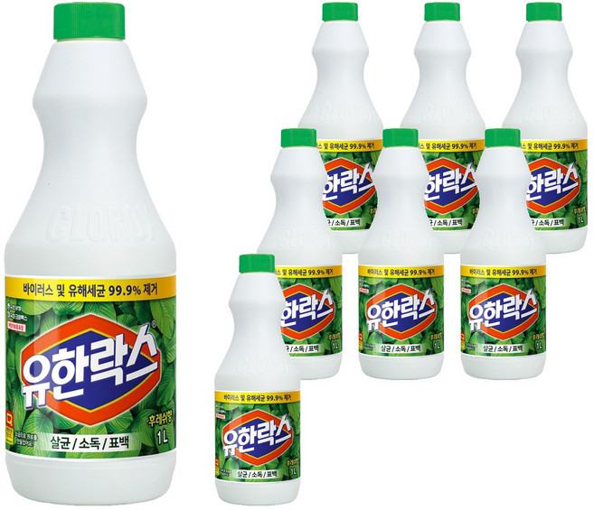 유한락스 후레쉬, 1L, 8개