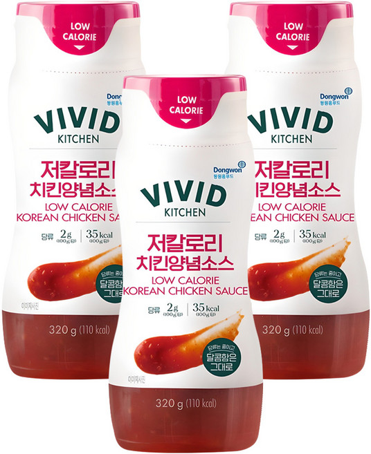 비비드키친 저칼로리 치킨양념소스, 320g, 3개