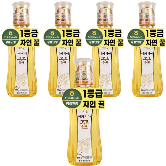 한국양봉 아카시아 꿀, 500g, 5개