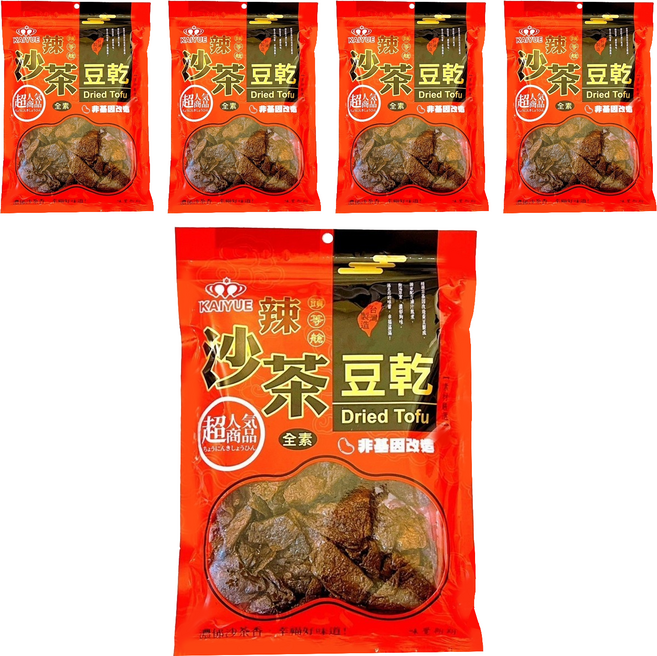 凱岳 全素辣沙茶豆乾 非基因改造, 300g, 5包