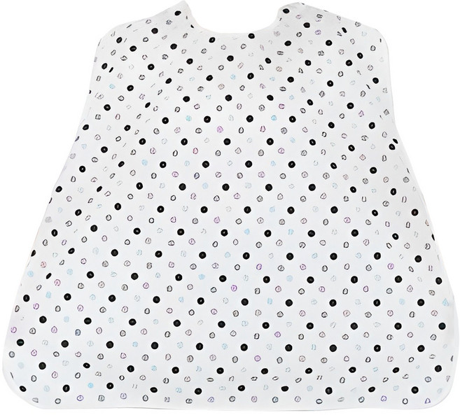 클린유니폼 방수 성인용 턱받이 벨크로형, 평범한도트, 1개