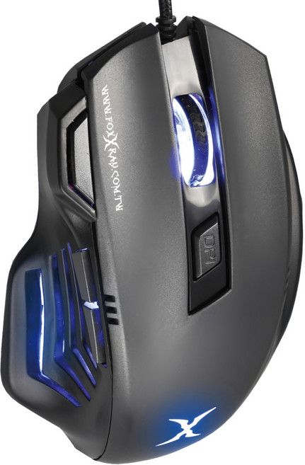 FOXXRAY 狐鐳 灰翼獵狐電競滑鼠 7200DPI 7鍵可程式化, FXR-SM-68, 黑色