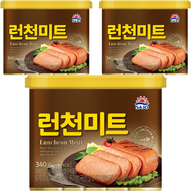 Haepyo 午餐肉罐頭, 340g, 3罐