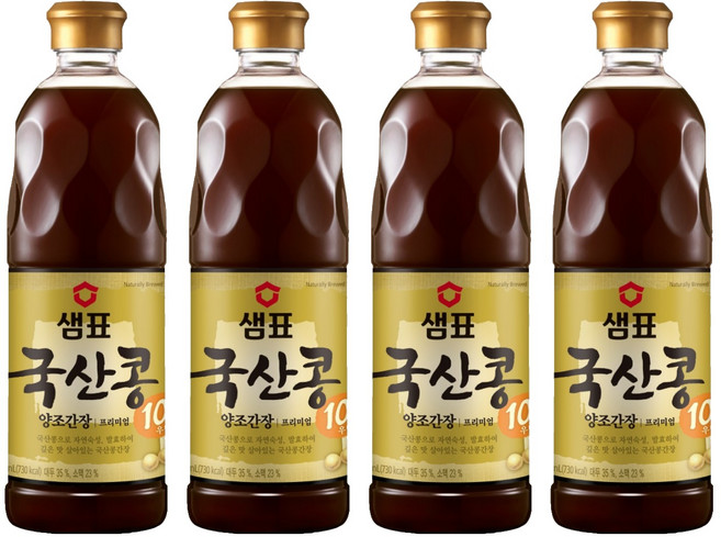 샘표 국산콩 양조간장, 860ml, 4개
