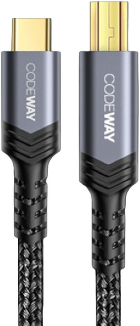 CODEWAY Type-C to USB-B 2.0 印表機傳輸線, 1條, 3m